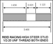 60 High Steer ARP Stud SINGLE Artec Industries dimensioned drawing 1/2-20 UNF thread ends