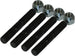 High Steer ARP Studs and Nuts 4 Pack Kit, 4 black studs and 4 silver hex nuts
