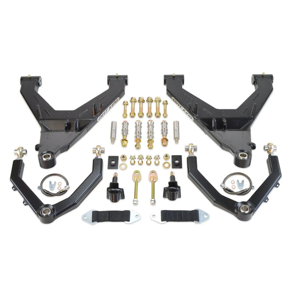Long Travel Kit Dirt King RAM control arms with hardware, black finish (pair)