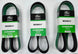 Gates FleetRunner Micro-V serpentine belts, set of 3 in green and black packaging.