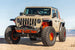Artec Nighthawk Front Bumper with Aluminum Skid for JK/JL/JT - black bumper, orange skid plate