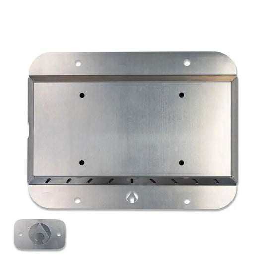 Artec JK Spare Tire Delete Kit, two-piece bare aluminum mounting plate and cover for Jeep JK 2007-2018