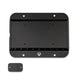 Artec JK Spare Tire Delete Kit - Powdercoated Aluminum; Jeep Wrangler JK 2007-2018, black mounting panel with rounded ends.