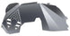 JK Front Inner Fender - Freedom Edition Artec Industries, gray metal panel with USA flag cutout for Jeep Wrangler JK