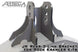 Pair of JK Rear 3-Link Brackets Artec Industries, gray steel upper control arm axle brackets for Jeep JK