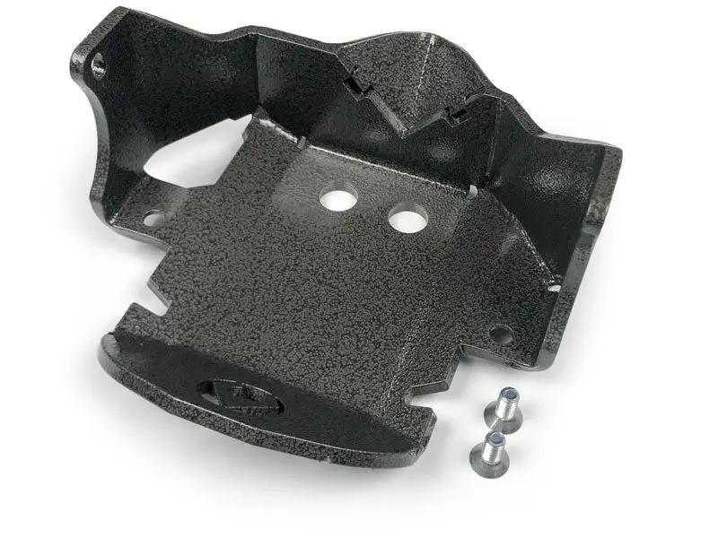 Artec JLU 392 Bellypan for 4-Door Jeep JL, textured black steel with mounting holes and screws