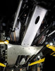 Artec JL eTorque Aluminum Belly Pan undercarriage with silver aluminum skid plates on Jeep JL
