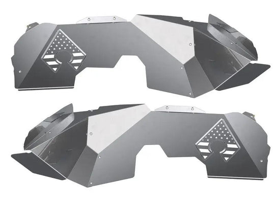 JL/JT Front Inner Fenders Freedom Edition by Artec, pair of gray metal panels