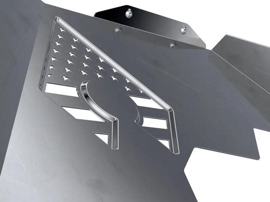 Artec JL/JT Front Inner Fender Freedom Edition - steel panel with star-pattern perforations and mounting tabs