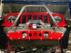 Artec JL Nighthawk Front Swaybar SKID bumper with winch mount on red Jeep Wrangler JL