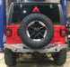 JL Nighthawk Rear Bumper Artec Industries for Jeep Wrangler JL with mounted spare tire