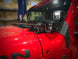 Artec JL 50-inch LED Light Bar Mounts Hood, black brackets on red Jeep JL with 50-inch LED light bar