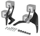 Artec JL/JT A-pillar Dual LED Cube Light Mounts - two black metal brackets with mounting hardware