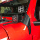 Artec JL/JT A-pillar Dual LED Cube Light Mounts, black, for Jeep Wrangler JL/JT