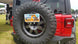 Artec JL License Plate Mount on spare tire carrier, Jeep Wrangler JL, black finish