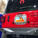 Artec JL Spare Tire Delete Kit bare aluminum, Jeep Wrangler JL rear with center license plate