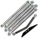 Artec JKU Aluminum Long Arm Kit for Jeep Wrangler JK/JKU; silver link arms with end joints