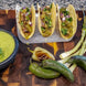 ARTACO Tres 3-Taco Holder Artec Industries metal stand with loaded tacos