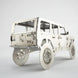 Artec Micro JL Wrangler metal model kit, Jeep Wrangler JL body with panel details and wheel rims