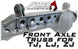 Artec Industries Front Axle Truss for TJ, LJ, ZJ, gray steel, shown with mounting holes
