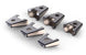 Artec TJ Boatside Body Mounts OEM Height, 6 pcs, two-tone machined aluminum blocks