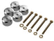 Artec TJ Aluminum Body Mount Spacer Kit, six aluminum spacers, six bolts, and six washers