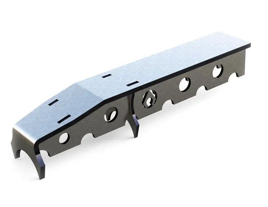 Modular Truss End Axle Truss Upgrade by Artec Industries, silver aluminum end piece with multiple mounting holes