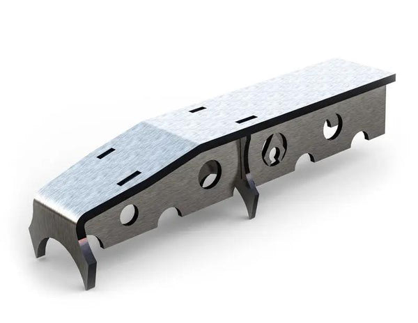 Modular Truss End Artec Industries Axle Truss Upgrade, silver machined end piece with cutouts