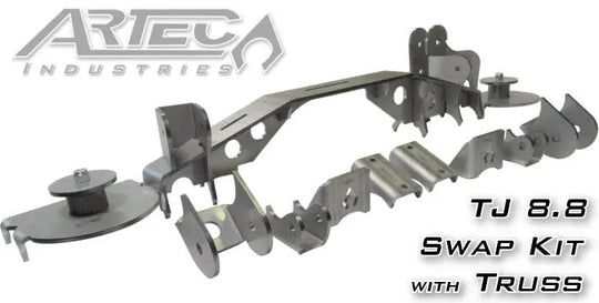 TJ 8.8 Swap Kit with Truss Artec Industries rear-axle swap components