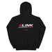 Hoodie - Full Logo Back, 4Link4WD, black, back view with white and pink 4LINK 4WD logo