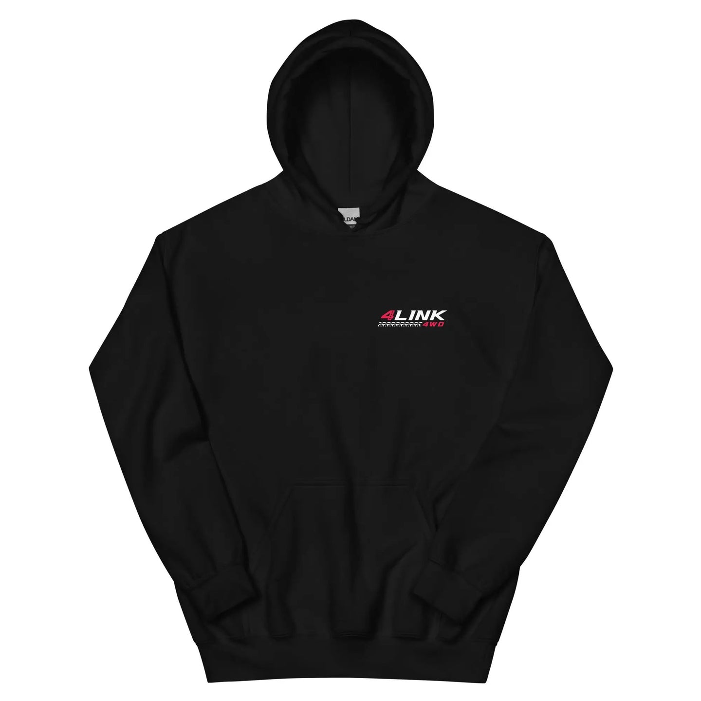 Hoodie - Full Logo Back 4Link4WD black with small front chest logo