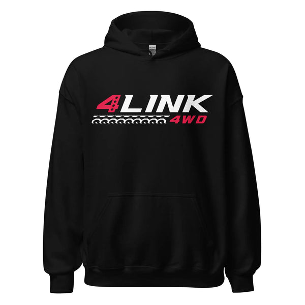 4Link4WD Black Hoodie with Front 4LINK 4WD Logo