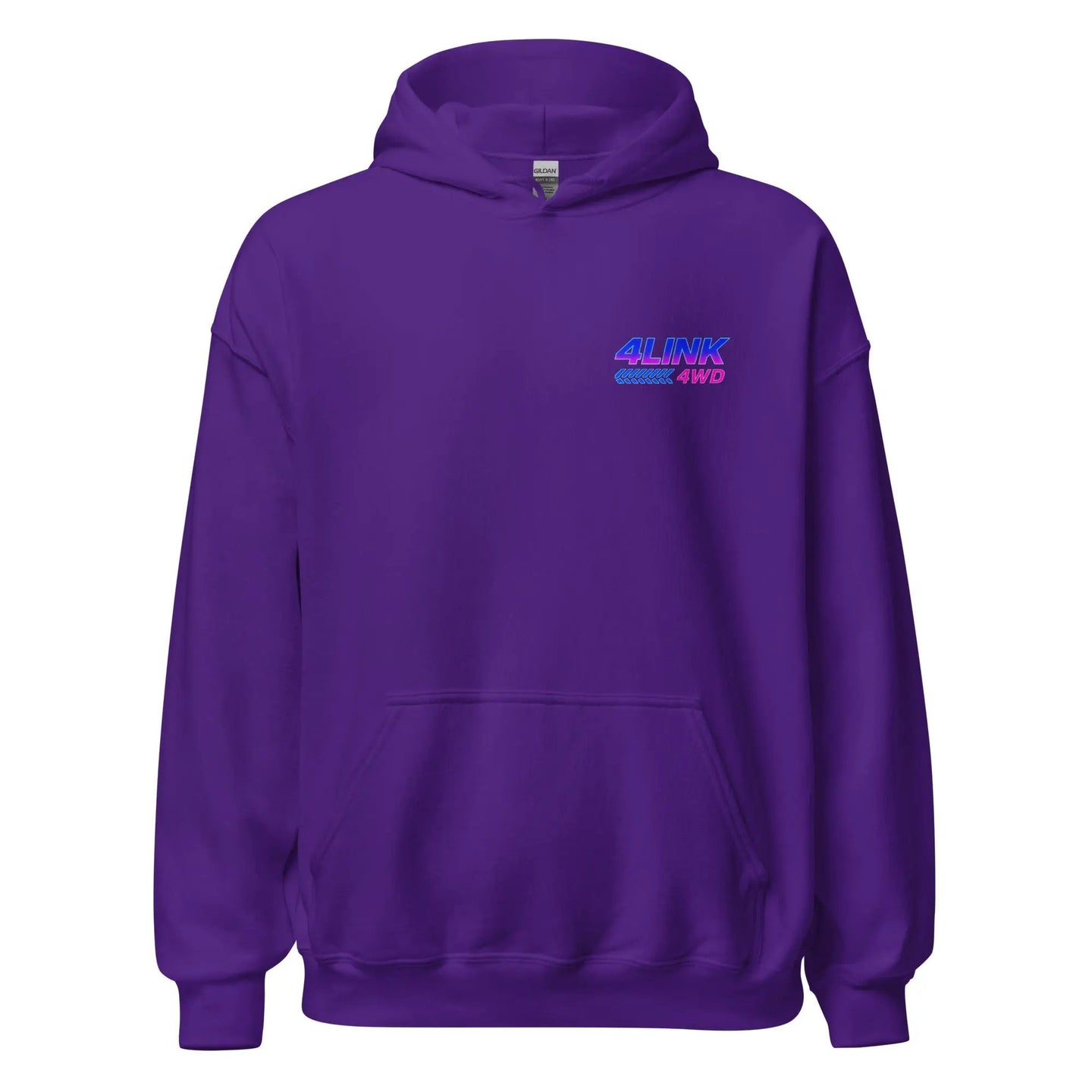 Hoodie 4Link4WD Retro Purple with chest logo