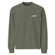4Link4WD Premium heavyweight crew-neck long sleeve shirt olive green with chest logo