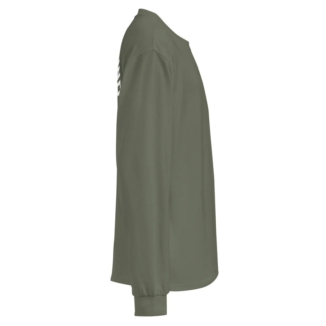 4Link4WD heavyweight long sleeve shirt olive green, side view