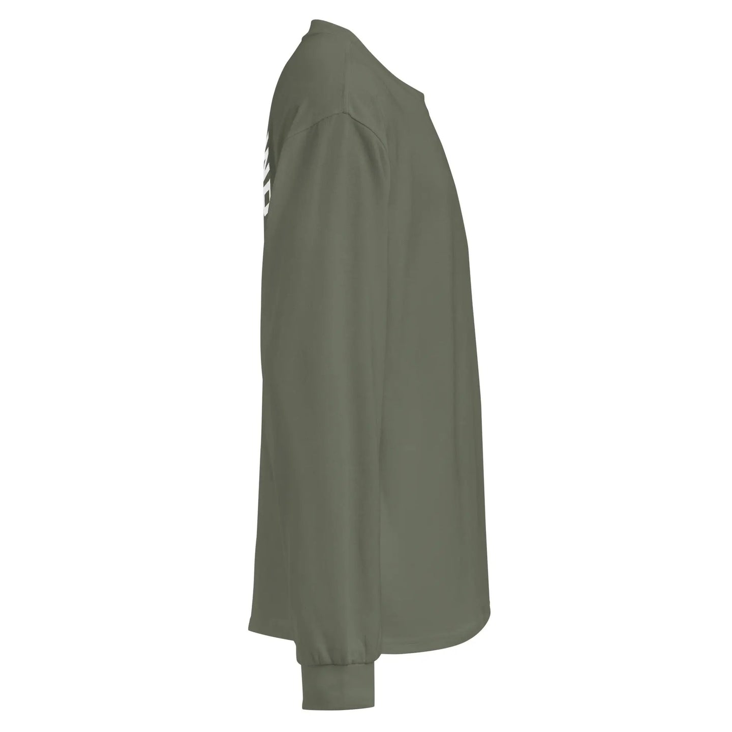 4Link4WD heavyweight long sleeve shirt olive green, side view
