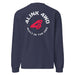 Premium heavyweight long sleeve shirt 4Link4WD navy with white circular back logo
