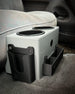 JC Customs OBS Ford F-Series Console Cup Holder gray metal housing with black cup rings