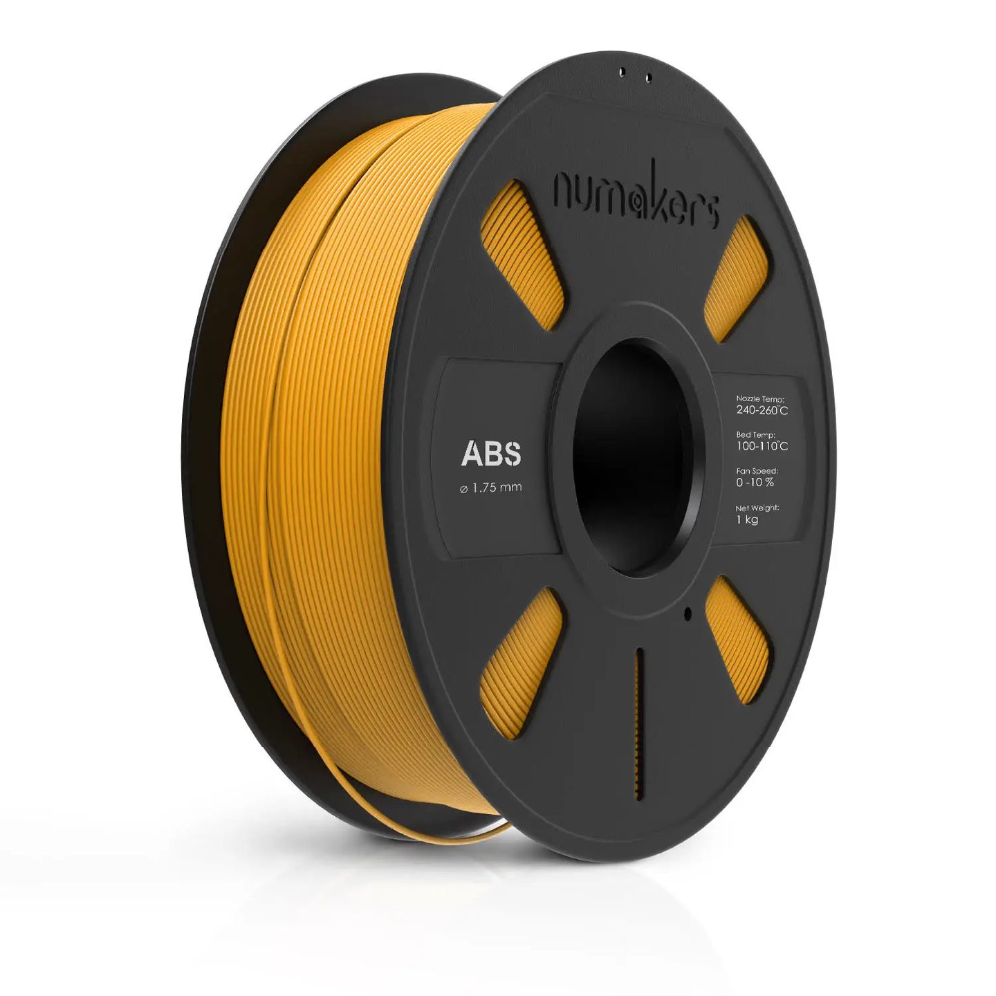 Numakers ABS filament spool, orange 1.75 mm, 1 kg, 3D printer accessory
