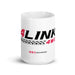 4Link4WD White glossy mug with black and red graphic wrap