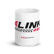 4Link4WD White glossy mug with black and red graphic wrap