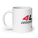 4Link4WD white glossy mug with red/black graphic on side