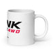 4Link4WD white glossy ceramic mug with black graphic and red 4WD text