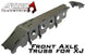 Front Axle Truss for XJ by Artec Industries, gray metal truss with circular cutouts and mounting tabs