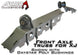 Front Axle Truss for XJ Artec Industries, gray steel, shown with Daystar poly bushings