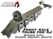 Front Axle Truss for XJ by Artec Industries, steel gray, shown with Currie Johnny Joints