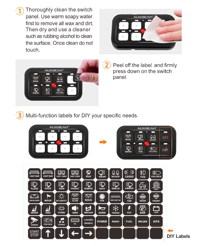 8 Gang Switch Panel Kit | LED Switch Panel Kit Automatic | Urban 3D